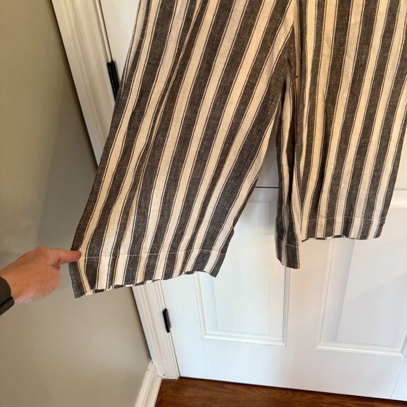 Madewell Huston Linen Wide Leg Pull On Crop Pants 45123 - Picture 5 of 14